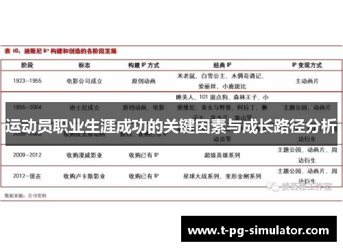 运动员职业生涯成功的关键因素与成长路径分析